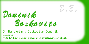 dominik boskovits business card